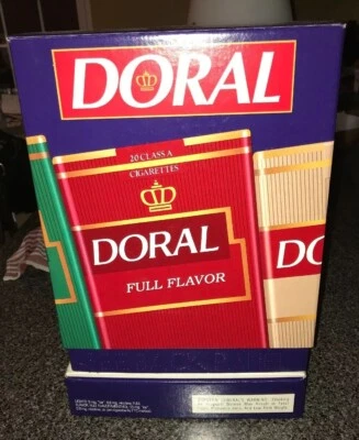 CAJA DE EXHIBICIÓN MOSTRADOR TIENDA CIGARRILLOS DORAL 1994 R J Reynolds Tobacco de colección Foto 1 de 4