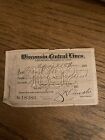 Wisconsin Central Lines Railroad Pass Ticket 1892 #18386