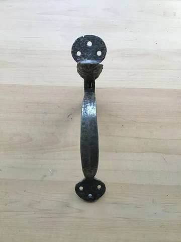 Large Original 18th Century Wrought Iron Thumb Latch Handle Cover