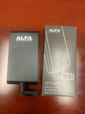 Alfa APA-M25 2.4/5 GHz dual band Wi-Fi directional 10 dBi panel antenna 802.11ac - Image 1 of 2