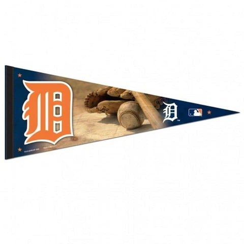 Detroit Tigers Field 12x30 Premium Wool Pennant (NEW) MLB Sign Banner Wall Cave Cover