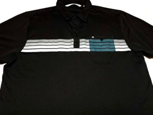 Travis Mathew Mens Button Front Short Sleeve Cotton Polyester Stripe Shirt L - Picture 1 of 3