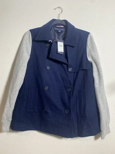 Giacca Tommy Hilfiger Navy Peacoat con felpa maniche in pile taglia: M - Foto 1 di 8