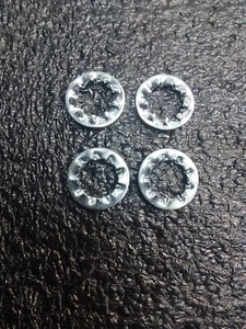 70-1612 Triumph Tiger Cub Mudguard Stay Fixing Bolts Serrated Washers - Picture 1 of 1