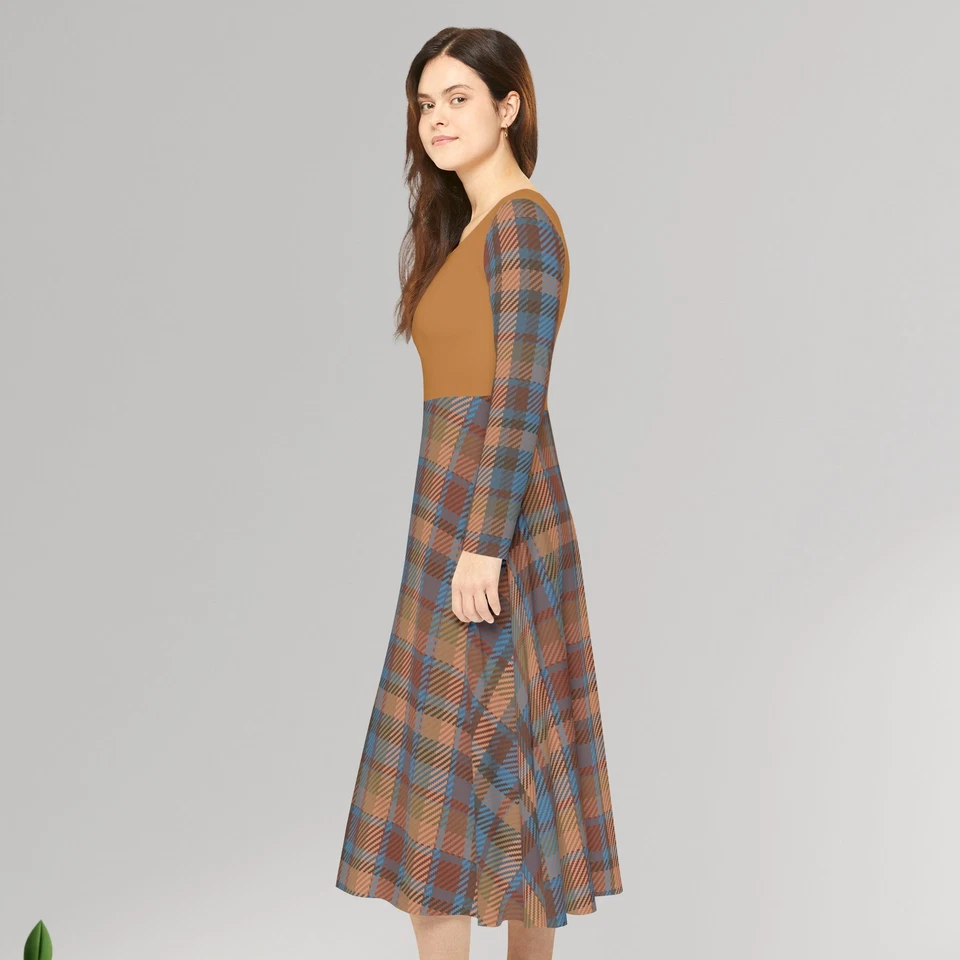 Chic Scottish Women's Long Sleeve Dress - Autumn Gatherings, Scottish Festivals - Image 1 of 1
