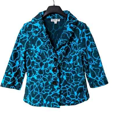 Andrea Lieu зеленый текстурированный вязаный блейзер куртка маленький - Изображение 1 из 4