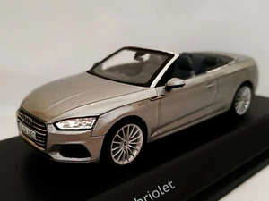 Audi A5 Cabrio F5 (2016-2022) 1/43 Gris Diecast Coche a Escala - Imagen 1 de 8