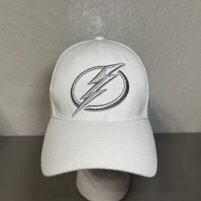Tampa Bay Lightning Zephyr Stretch Fitted Cap Hat - Size: Small White & Silver - Image 1 of 4