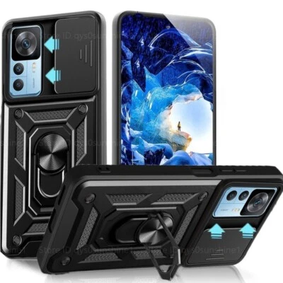 For Xiaomi Redmi Note 11 10 Pro 12T 11T Pro Camera Slide Ring Holder Case Cover