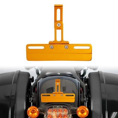 Soporte de matrícula de montaje apto para Harley Dyna 99-17 Softail Slim Fat Boy 99-Up Foto 1 de 4