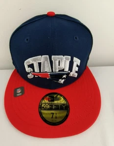 New England Patriots New Era NFL x Staple Collection 59FIFTY Fitted Hat - Navy/R - Picture 1 of 8