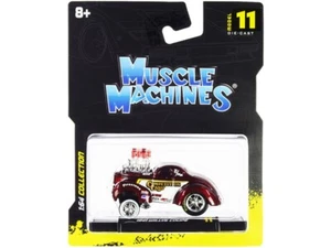 1/64 Muscle Machines 1941 Willys Coupe Gasser Diecast Model Car Red 15549RD - Picture 1 of 1