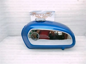 Tanque de gasolina para tostadora BMW R75/5 en pintura azul con placas laterales y tapa (tanque de combustible) - Imagen 1 de 7