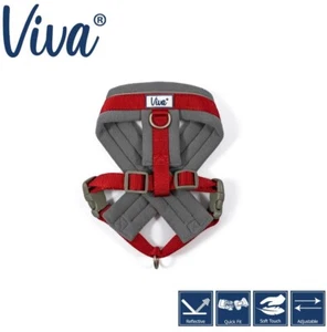 Ancol Viva Small Padded Dog Harness Puppy Reflective Nylon Stitch Red - Picture 1 of 9