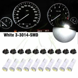 For 10x Pc74 T5 3SMD LED Cluster Gauges Dashboard White lights with Twist locks - Picture 1 of 10