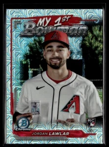 2024 BOWMAN CHROME MY 1ST MOJO REFRACTOR JORDAN LAWLAR RC ARIZONA DIAMONDBACKS - Picture 1 of 2