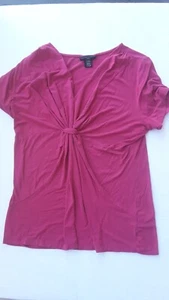 Apostrophe Petite fuchsia short sleeve top size LP - Picture 1 of 2