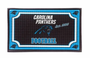 Team Sports America NFL Carolina Panthers Embossed Outdoor-Safe Mat - 30" W x 18 - Picture 1 of 2