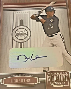 Rickie Weeks Rookie 2005 Donruss Auto Signature Series Milwaukee Brewers - Picture 1 of 2