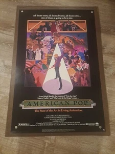 PÓSTER ORIGINAL DE LA PELÍCULA AMERICAN POP 27X41 RON THOMPSON RALPH BAKSHI 1981 - Imagen 1 de 8
