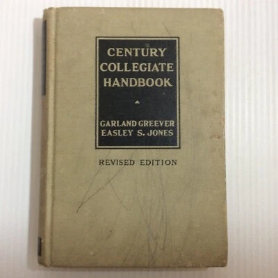 Century Collegiate handbook Garland Greever 1939 Vintage Book Small Gray Black - Image 1 of 4