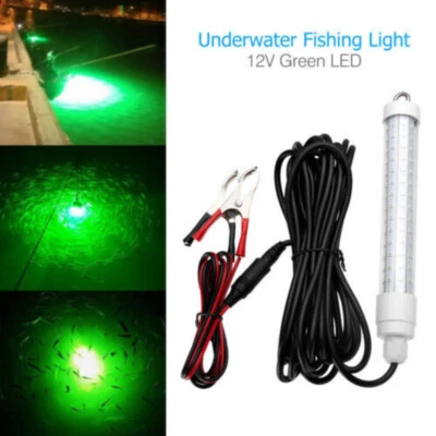 126 LED 12V Green Underwater Fishing Light Lamp Fish Attract 5000000Lumens - Image 1 of 4