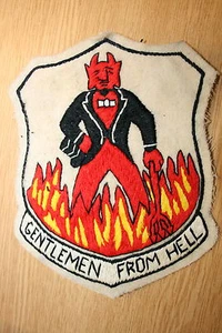 487TH BOMB GROUP 8TH AAF SQUADRON A2 PATCH GENTLEMEN FROM HELL WWII US AIR FORCE - Picture 1 of 1