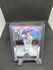 2023 Bowman Chrome Draft Nolan McLean 1° Auto #78/499 Rifrattore CDA-NM NY Mets - Foto 1 di 3