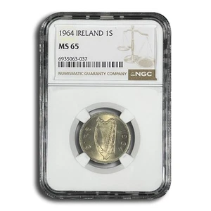 1964 Ireland Shilling MS-65 NGC - Picture 1 of 3