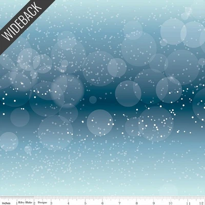 Flurries Wideback (108 pulgadas) en azul | Winter Magic | Riley Blake Foto 1 de 3