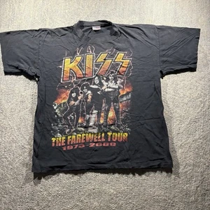 Vintage Kiss Band Tee Farewell Tour 2000 Gr. XL Single Stitch Shirt Thrashed - Bild 1 von 14