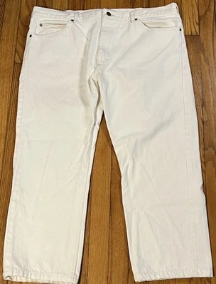 L L Bean Double L White Denim Chino Pants Men's 42”x32” Made In USA 12005 - Image 1 of 4