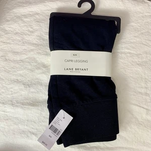 Neu mit Etikett Lane Bryant schwarze Capri-Leggings Größe G/H 290-350 #S - Bild 1 von 6