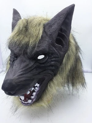 Horror Latex Wolf Head Mask Fierce Halloween Wolf Costume Kids Gift  for Home - Image 1 of 4