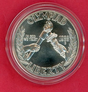 1988-D^^Olympic^^Commemorative Silver Dollar^^UNCIRCULATED^^ - Picture 1 of 7