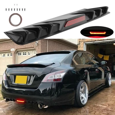 For Nissan Maxima SL SV SR Rear Bumper Diffuser Lip Spoiler W/ Led Brake Light - Image 1 of 4