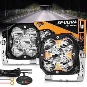 Auxbeam 4.5" en 128W LED luz de conducción todoterreno DRL + arnés para UTV ATV camión barco - Imagen 1 de 12