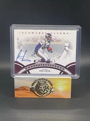 💥2023 Flawless Flyers Cris Carter Ruby On Card Auto /15 VIKINGS #FF-CCA💥 - Image 1 of 2