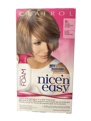 Espuma Clairol Nice 'n Easy Mezcla de Colores, 8C Medio Rubio Champagne Foto 1 de 4