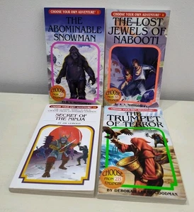 Choose Your Own Adventure Books Lot Of 4 Paperbacks Mixed Numbers Revised Text - Picture 1 of 10