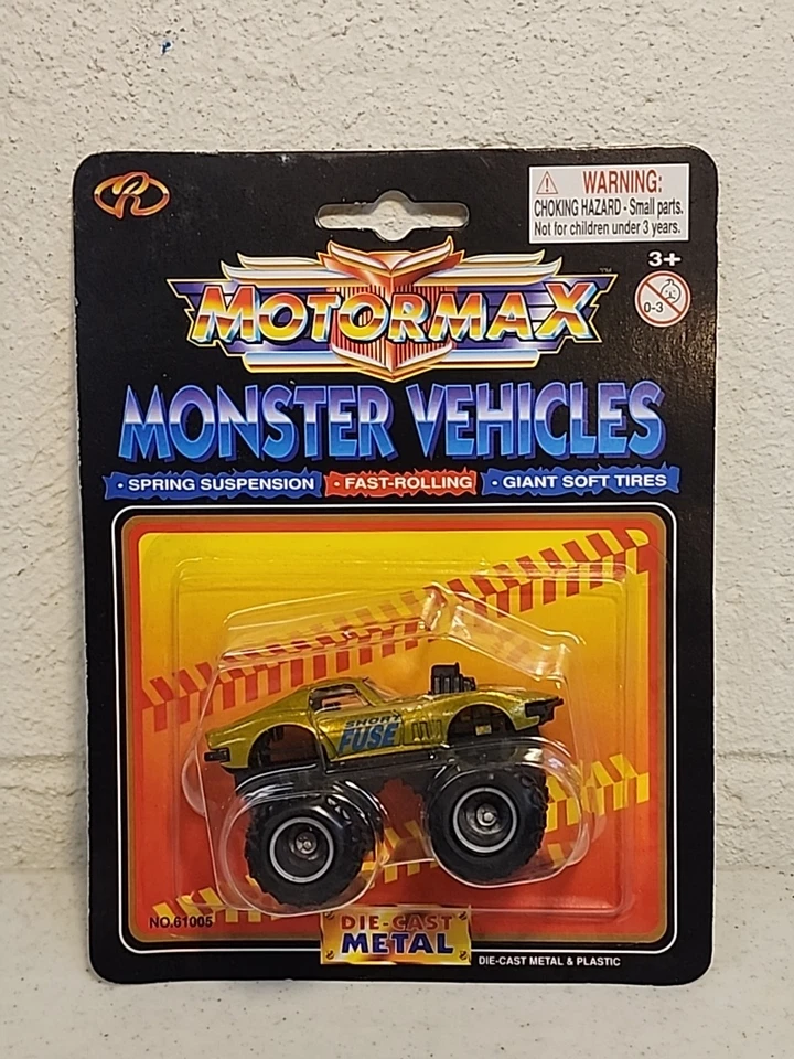 Motormax 1:64 Corvette Monster Truck Short Fuse NIP Yellow Zee B523 - Image 1 of 2