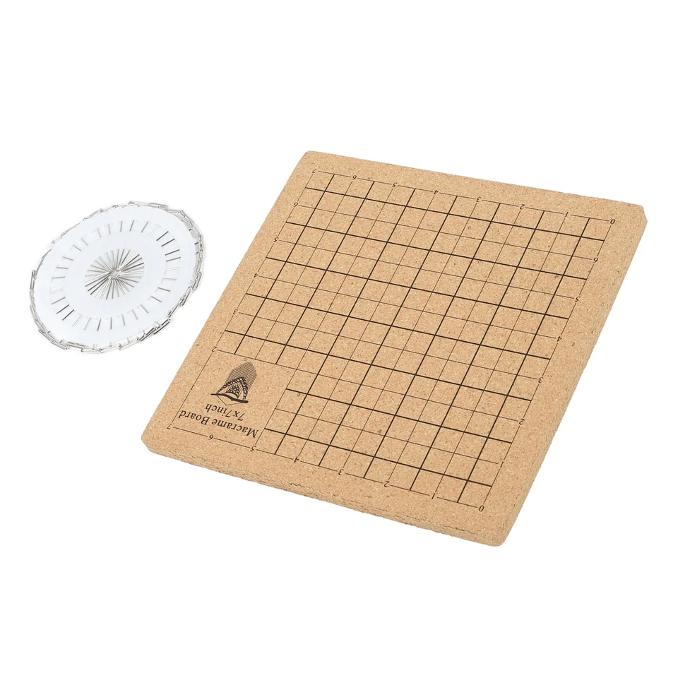 7x7 Inch Double Side Macrame Board DIY Grid Braiding Board With Pins For - Image 1 of 4