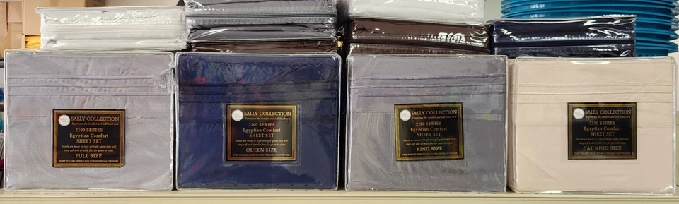 Bed Sheet Set 4 Piece Egyptian Comfort 2100 Series Soft Touch Deep Pocket - Image 1 of 1