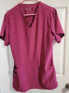 SMITTEN BRAND SCRUB TOP IN MAUVE SIZE LARGE - Picture 1 of 1