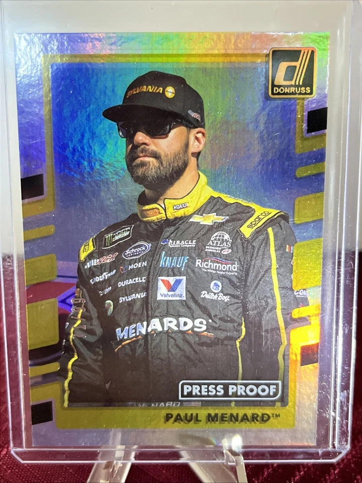 2018 Panini Donruss NASCAR - Paul Menard #58 Press Proof Silver /99 - Image 1 of 2