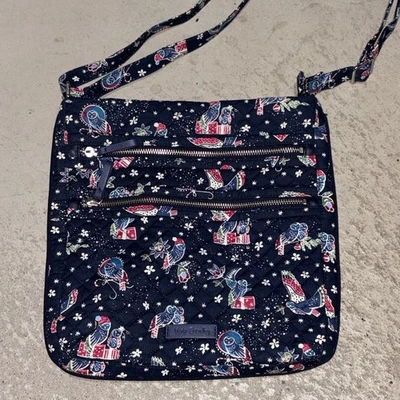 Vera Bradley Navy Blue Purse  Holiday Christmas Owls Harry Potter Tote Bag  - Image 1 of 3
