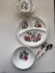 Pfaltzgraff Melamina Conjunto Completo Infantil - Zorros "Todo Alrededor de la Vid" - Imagen 1 de 9