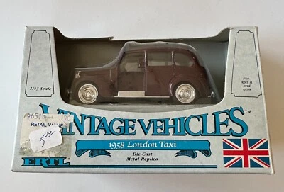 Vehículos de colección Ertl 1958 London Taxi escala 1:43 Borgoña #2551 Foto 1 de 4