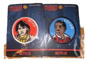 Lot Of (2) Stranger Things Patches (2) Mike / Lucas Netflix Free Shipping - Picture 1 of 1