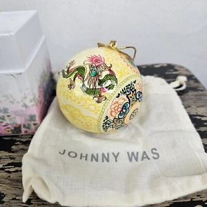 Rare Johnny Was Hand Painted & Numbered #42 Dragon Koi Christmas Ornament w/ Box - Picture 1 of 6